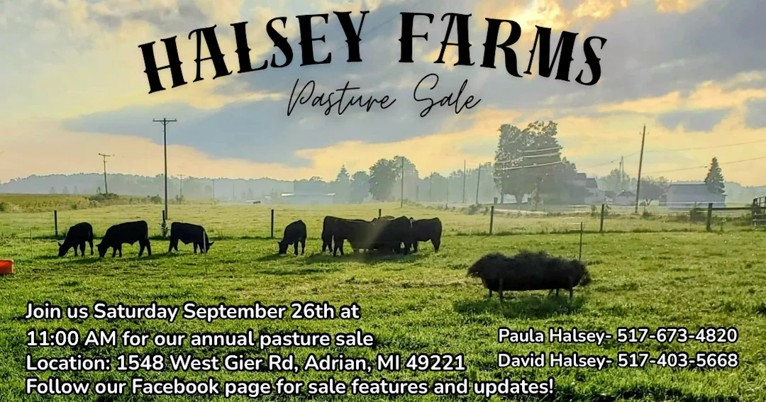Banner image showing content for the Pasture Sale on September 26, 2026